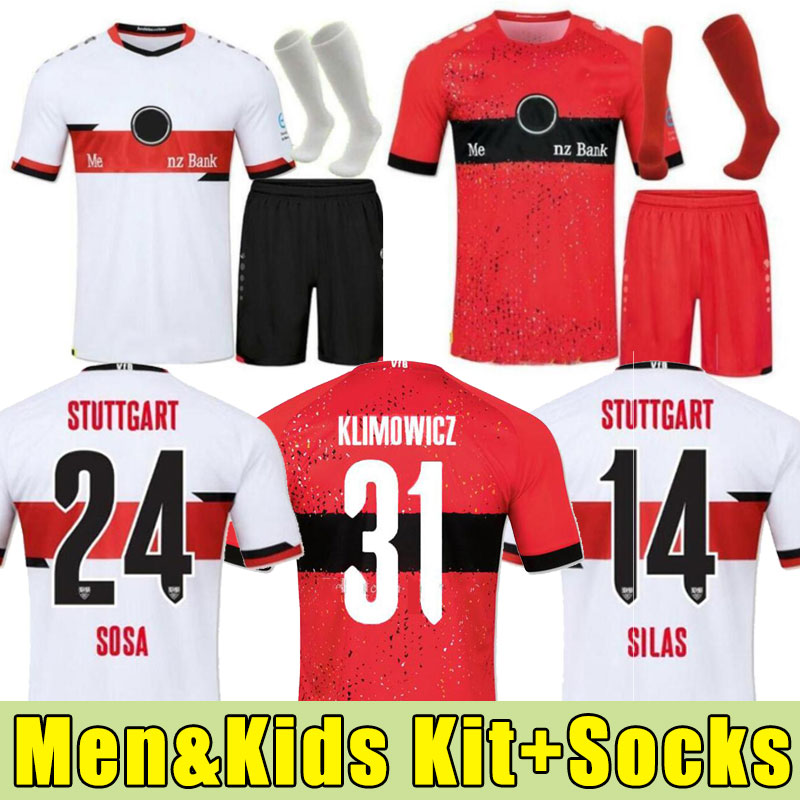 

21 22 VfB Stuttgart Soccer Jerseys away 2021 2022 maillots DIDAVI GRAHL W.SILAS GONZALEA MANGALA Football shirts uniforms thailand full set socks men+kids kit, Away+patch