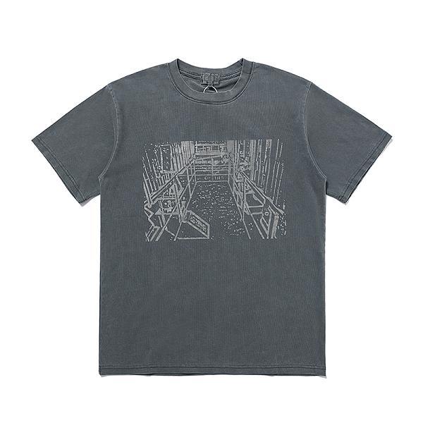 

Grey Color 21SS graffiti printing t shirt 100% cotton loose fit tee clothes t-shirts, White;black