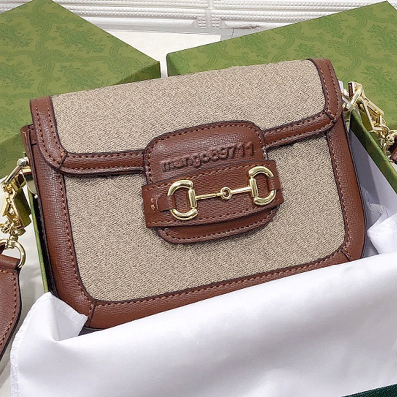 

Handbags Women Bags Purses Leather Canvas ShoulderBag Saddle Mini Lady Totes withe Box Detachable Shoulder Strap