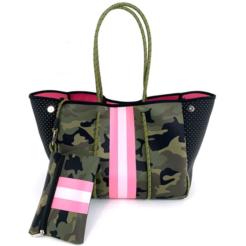 

Fashion Spain Women Luxury Tote Bag Large Neoprene Shoulder Bag Light Bolsas Female Travel Beach Holiday High Quality Handbags 220209, Dark grey