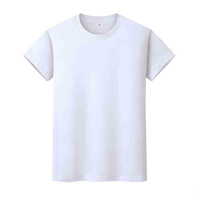 

men and women round neck solid color T-shirt summer cotton bottoming short-sleeved half-sleeved VASKi