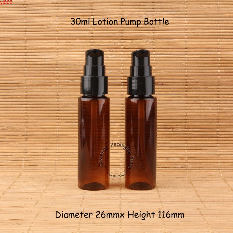 

100pcs/Lot Wholesale Plastic 30ml Amber Lotion Pump Bottle with Water 1OZ Women Makeup Container Portable Travel Refillablehigh qty, Silver