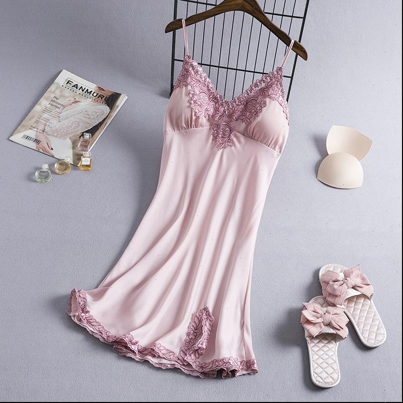 

summer sleepshirts silk satin womens sleepwears sleeveless nightgown lace nightdress soft sleepwear home lingerie, Black;red