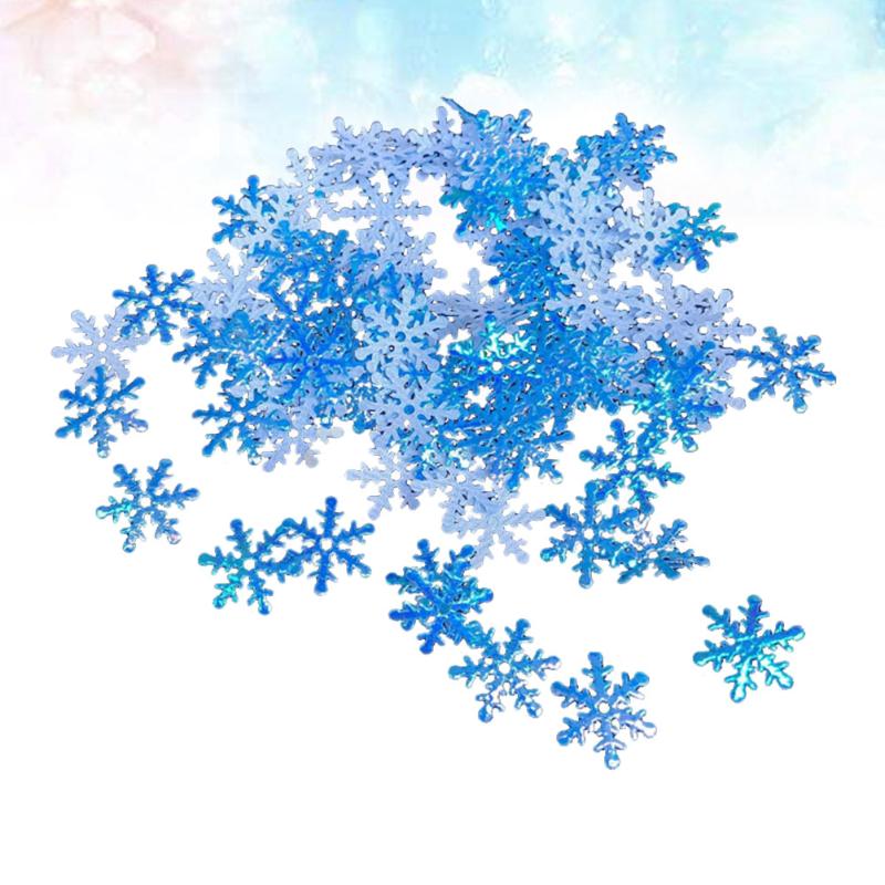

Christmas Decorations 400pcs Creative Snow Shaped Confetti Plastic Snowflakes Lightweight Snowflake Slices For Party (3.5cm