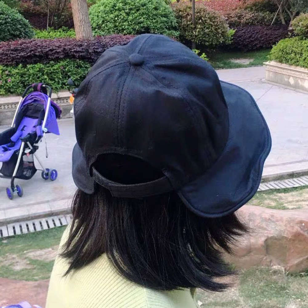 

Round face suitable hat for women's holiday, foldable Big Brim sunshade fisherman's big head purse seine red Korean basin tide, Blue;gray