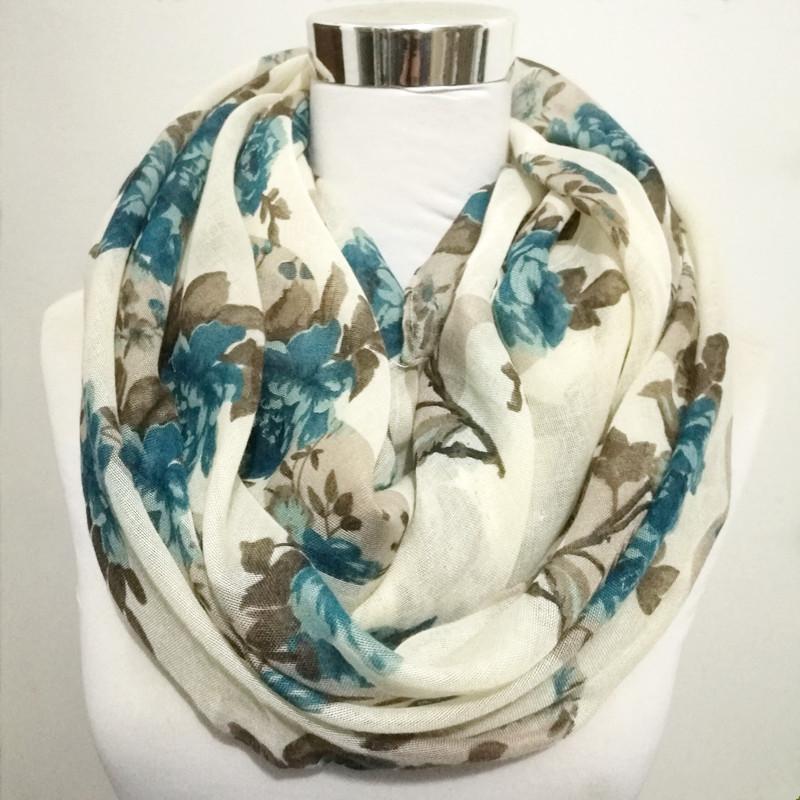 

Scarves Fashion Infinity Scarf Viscose Neck Warmer Snood For Woman, Blue;gray