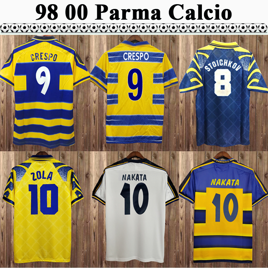 

98 99 00 Parma Calcio Mens Soccer Jerseys CRESPO CANNAVARO BAGGIO ASPRILLA Home Football Shirt Short Sleeve Uniforms Maglie da calcio, Fg2458 2002 2003 away