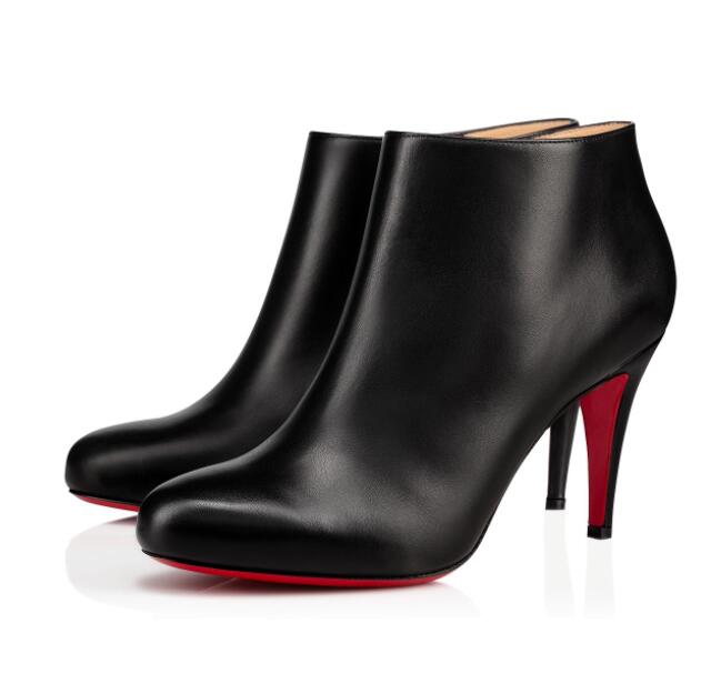 

Winter Women's Naked Boots High-heeled Red Sole Bootss Belle 85 mm Seiko Design Brand Cowhide Suede Small Round Toe Reds Soles Bootsss Navy Blue