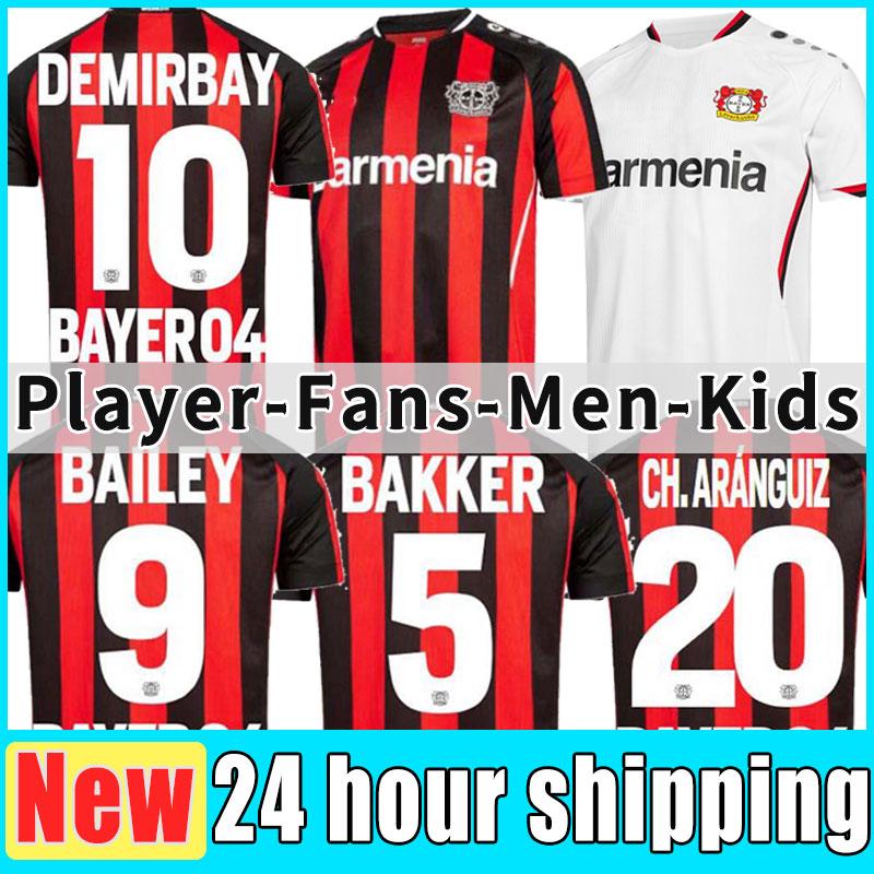

2021 2022 Bayer 04 Leverkusen Soccer Jerseys DEMIRBAY WIRTZ BAKKER 21/22 BAILEY SCHICK PAULO CH Aranguiz DIABY Jersey men+kids kit football, Away+patch