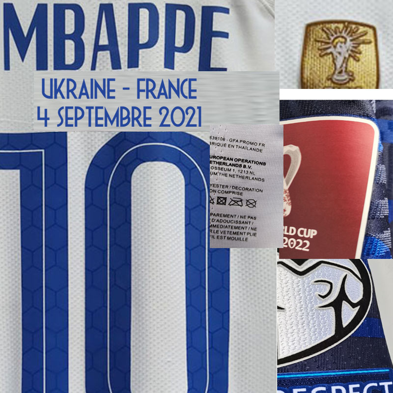 

American College Football 2021 Match Worn Playe issue benzema Griezmann maillot Rabiot Martial Pogba Kante Varane With Game MatchDetails Jersey, Player version vs ukraine
