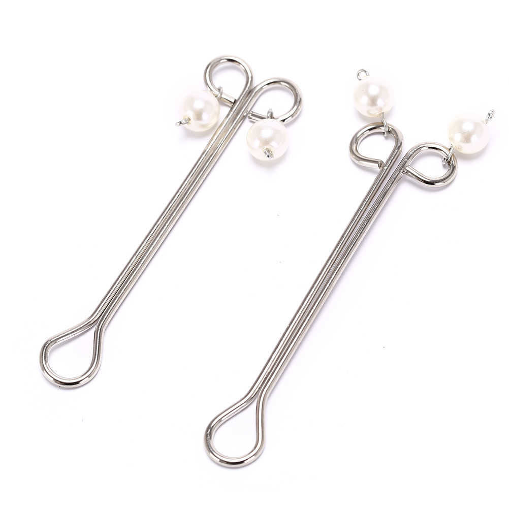 2022 adultshop Black Metal Chain Bdsm Bondage,Sex Toy,Stainless Steel Labia Clitoris Nipple Clamps,Sex Products For Couple 210722-image-748768365