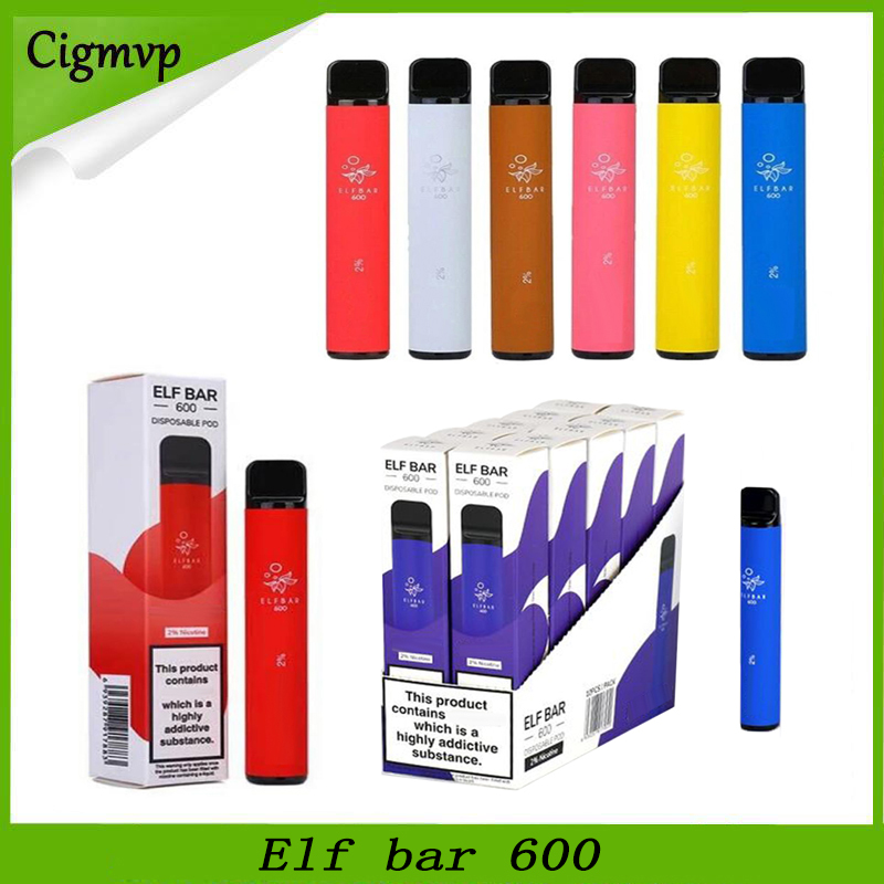 

Elf Bar 600 Puffs Disposable Electronic Cigarettes Device Vape 2% 550mah 3.2ml Pod freep postage