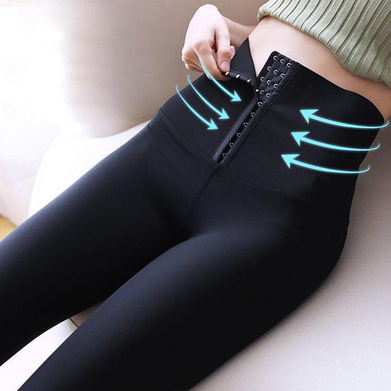 

Yoga Outfit Shrink Abdomen High Waisted Pants Workout Legging Sports Women Fitness Gym Leggings Running Training Tights Activewear
