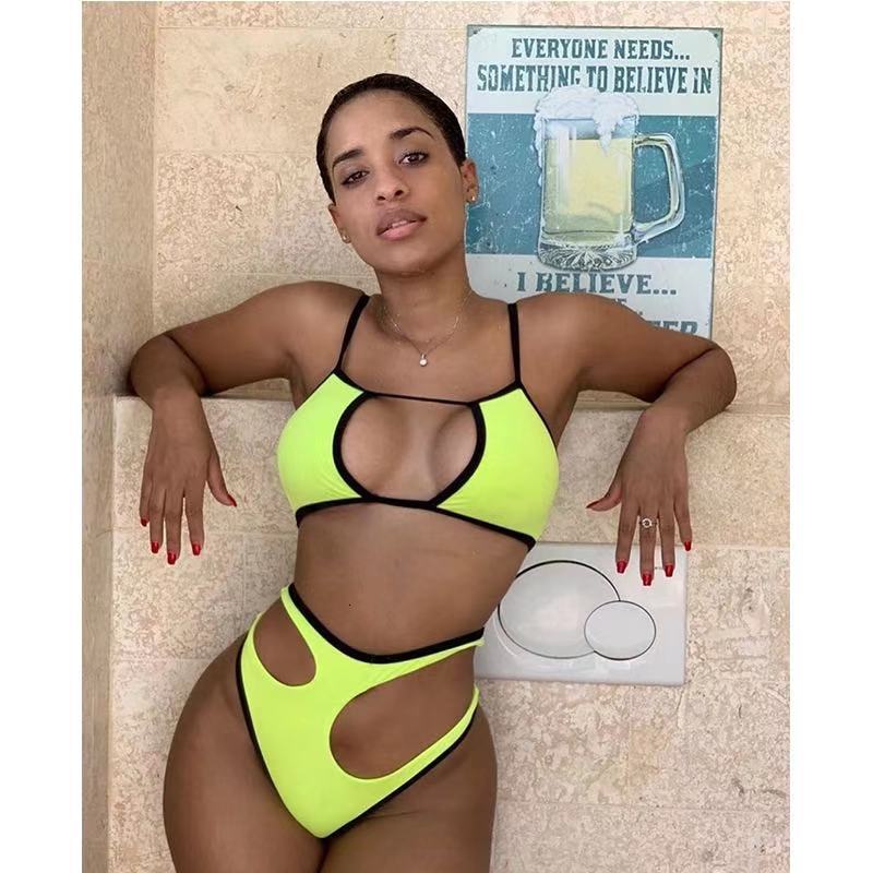 Printed Bikini 2021 Split Sexy Women&#039;s Creative Swimsuit-image-678386798