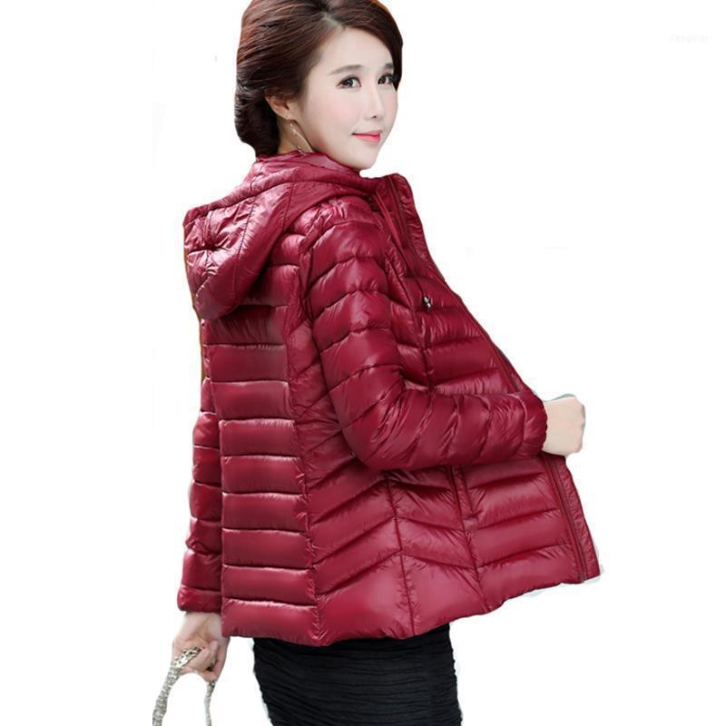 

Women Winter Hooded Jacket Slim Plus Size Cotton Padded Coat Female Outerwear Short Ladies Inverno Jaqueta Feminina1, Rose red