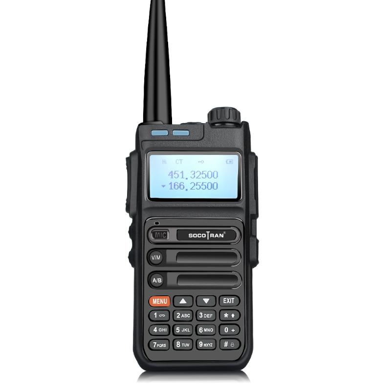 

Walkie Talkie Ham Radio VHF UHF Frequency Scanner SOCOTRAN UV5F PLUS Dual Band 5W