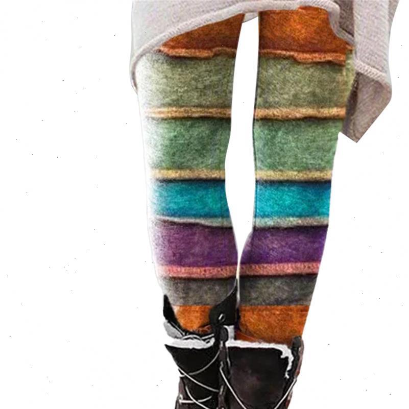 

Pants Stripes Print Long Trousers Womens Legging Striped Skinny Autumn Autum, Black