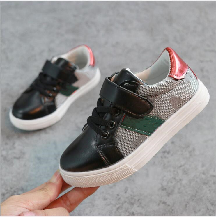 

Children's Sneakers Baby Designer Kids Shoes Flat-bottom Boys and Girls Wear Outdoor Leisure Sports Fashion 21-35, Black;red