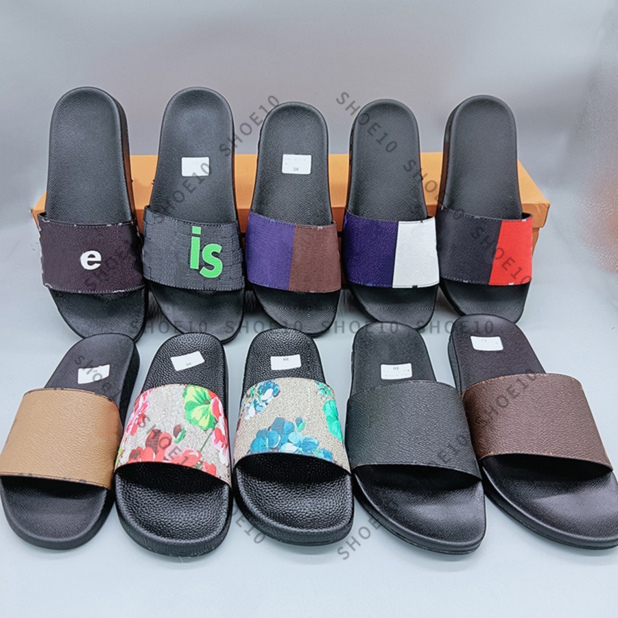 

Designer Slides High Quality Slippers Luxury Brand Sandals Woman Man Designer Flip Flops Summer Flats Sexy Real Leather Dunk Foam Runners Without Box, #1