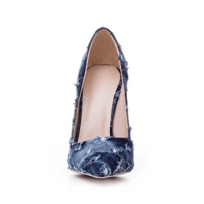 

Dress Shoes European And American Fashion Summer Women's Low Top High Heel, Blue