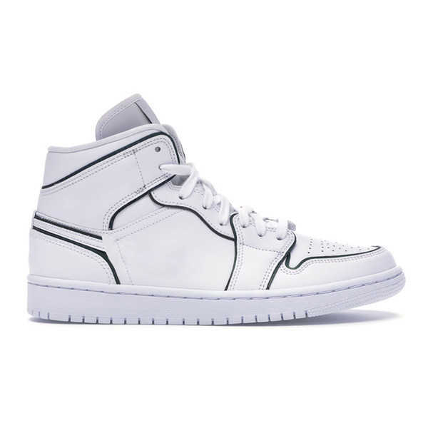 

HOT Arrival high OG Women Men Jumpman 1s Basketball Shoes Mid Milan Black Gold Bloodine Tie-Dye Mens Trainers sports sneakers 36-47.5, D42 black white gold