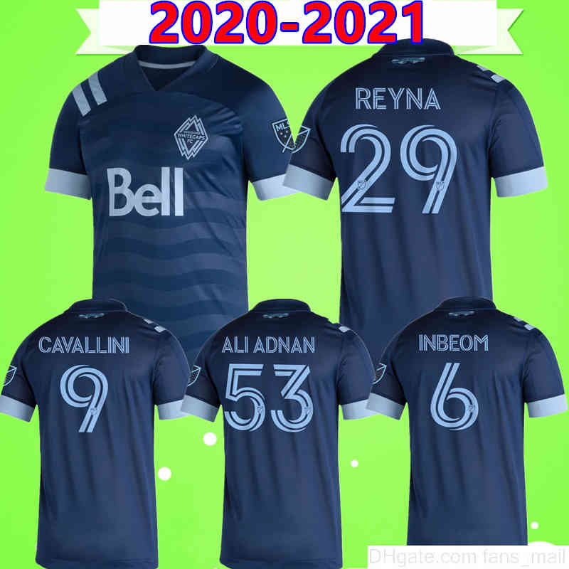 

2020 2021 Vancouver Whitecaps soccer jerseys Inbeom Reyna Cavallini Ali Adnan Navy MLS Mens football shirt uniforms 20 21 Uniform, 2020 2021 new