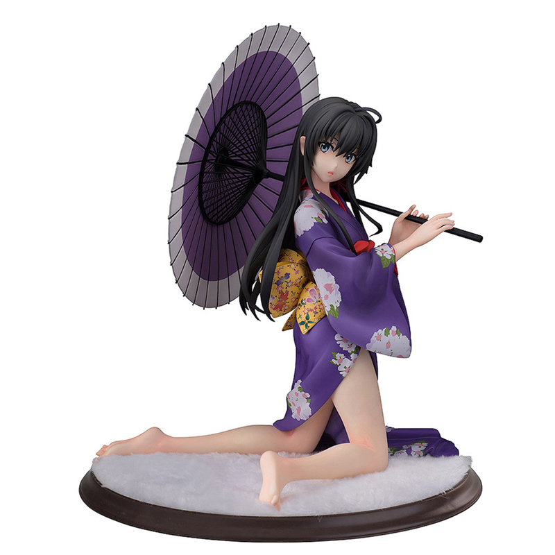

Anime Figures 18CM Yukino Yukinoshita purple Kimono sexy girl figure PVC Action Figure toy Figure Model Toys Collection Doll X0503