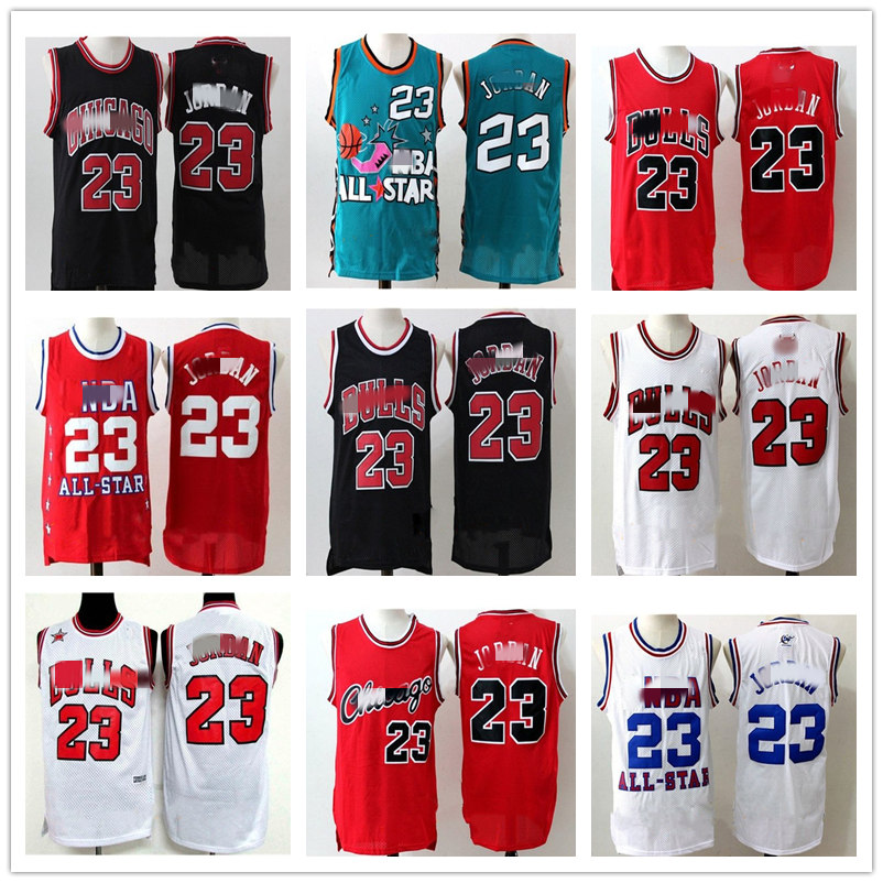 

men Chicago Bulls 23 Michael Jersey Scottie 33 Pippen Dennis 91 Rodman Jersey Retro Bull Basketball Jersey, Black;red