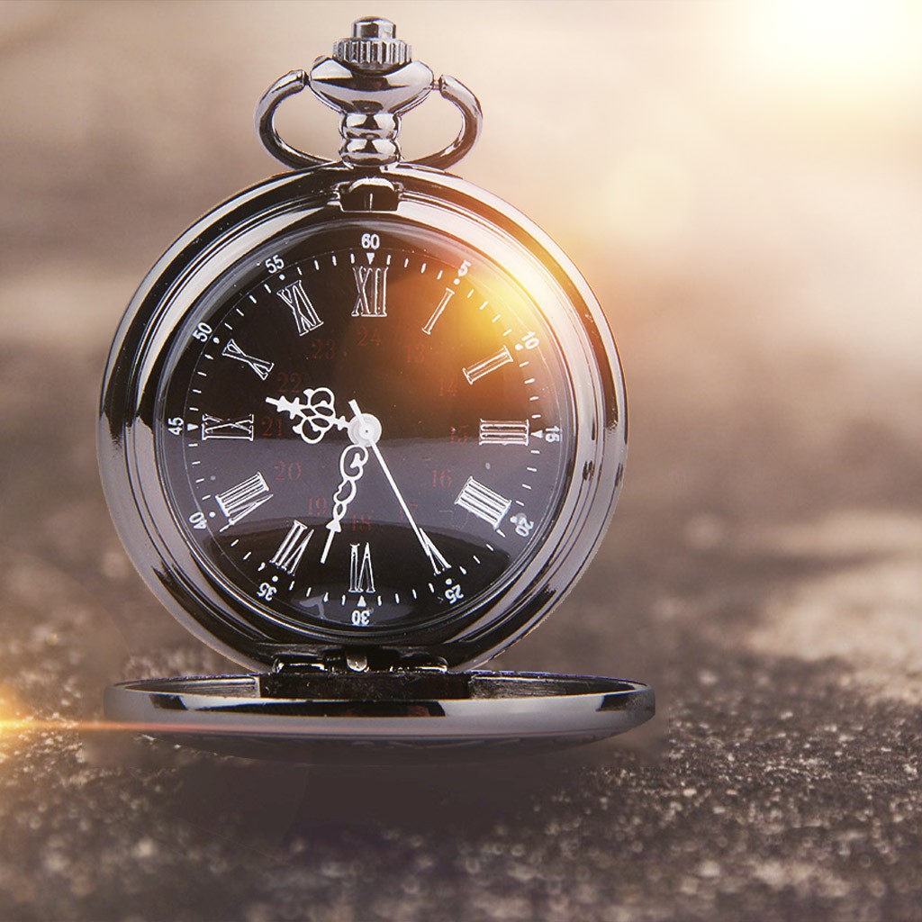 

Simple Retro Romantic No Buckle Pocket Watch Manual Winding Alloy Pocket Watch Round Fashion All-match Watch 2021#p30, Black
