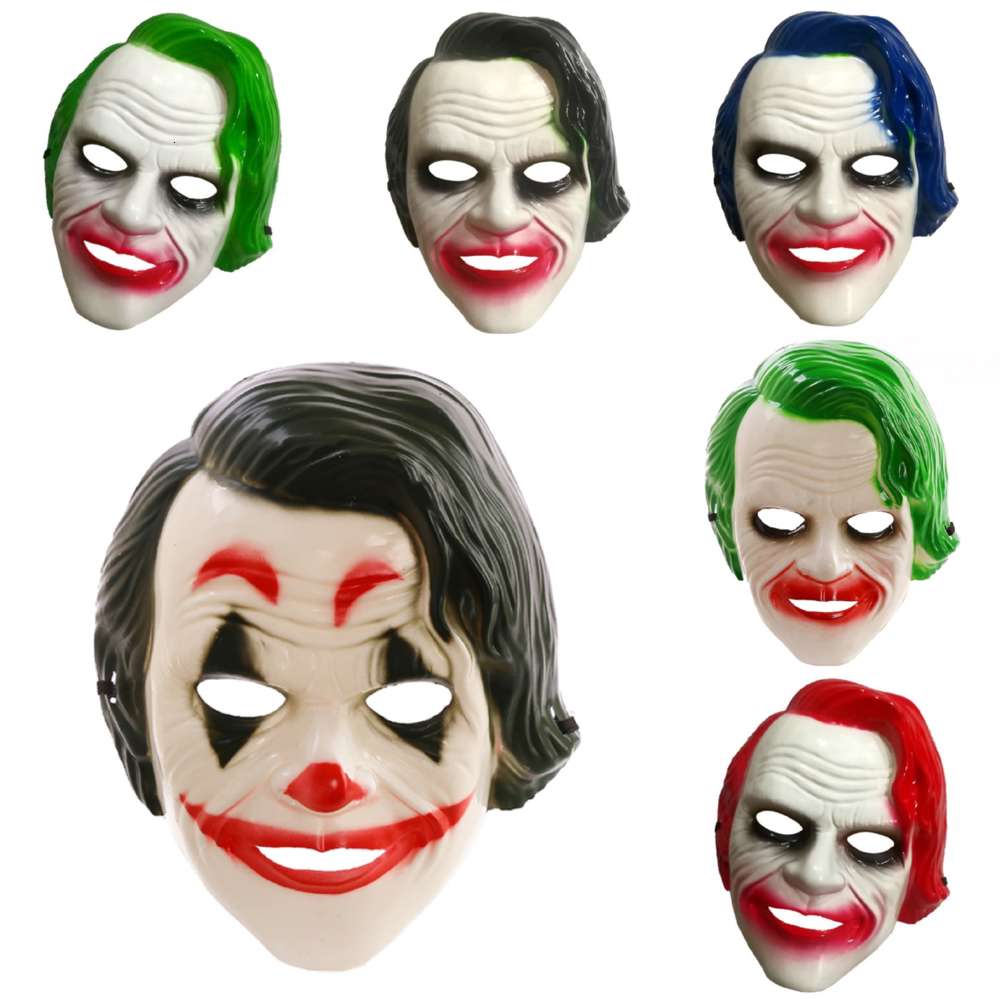 

Halloween Green Hair Clown Mask Joker Dark Knight Bat Carnival Party Funny Fleck Headgear