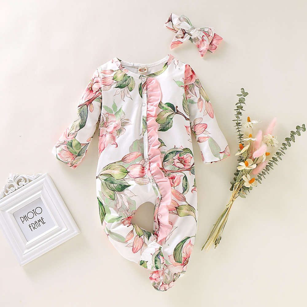 

Baby Jumpsuit children's clothing autumn and winter climbing suit pajamas, White