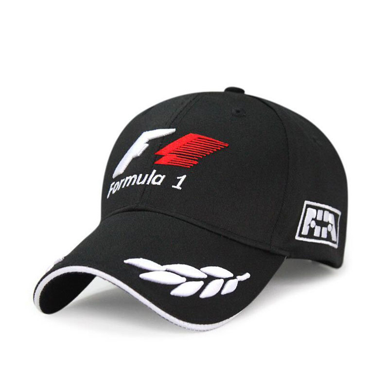 

2021 Sports F1 Racing Cap Mens Hat For Fish Outdoor Fashion Line Baseball Cap Long Visor Brim Shade Snapback Sun Hat Bone Gorras, Black