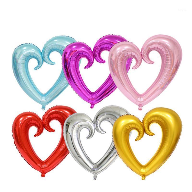 

Party Decoration 40inch Giant Hook Heart Foil Balloons Wedding Hollow Helium Ballon Valentine's Day Decor Birthday Globos