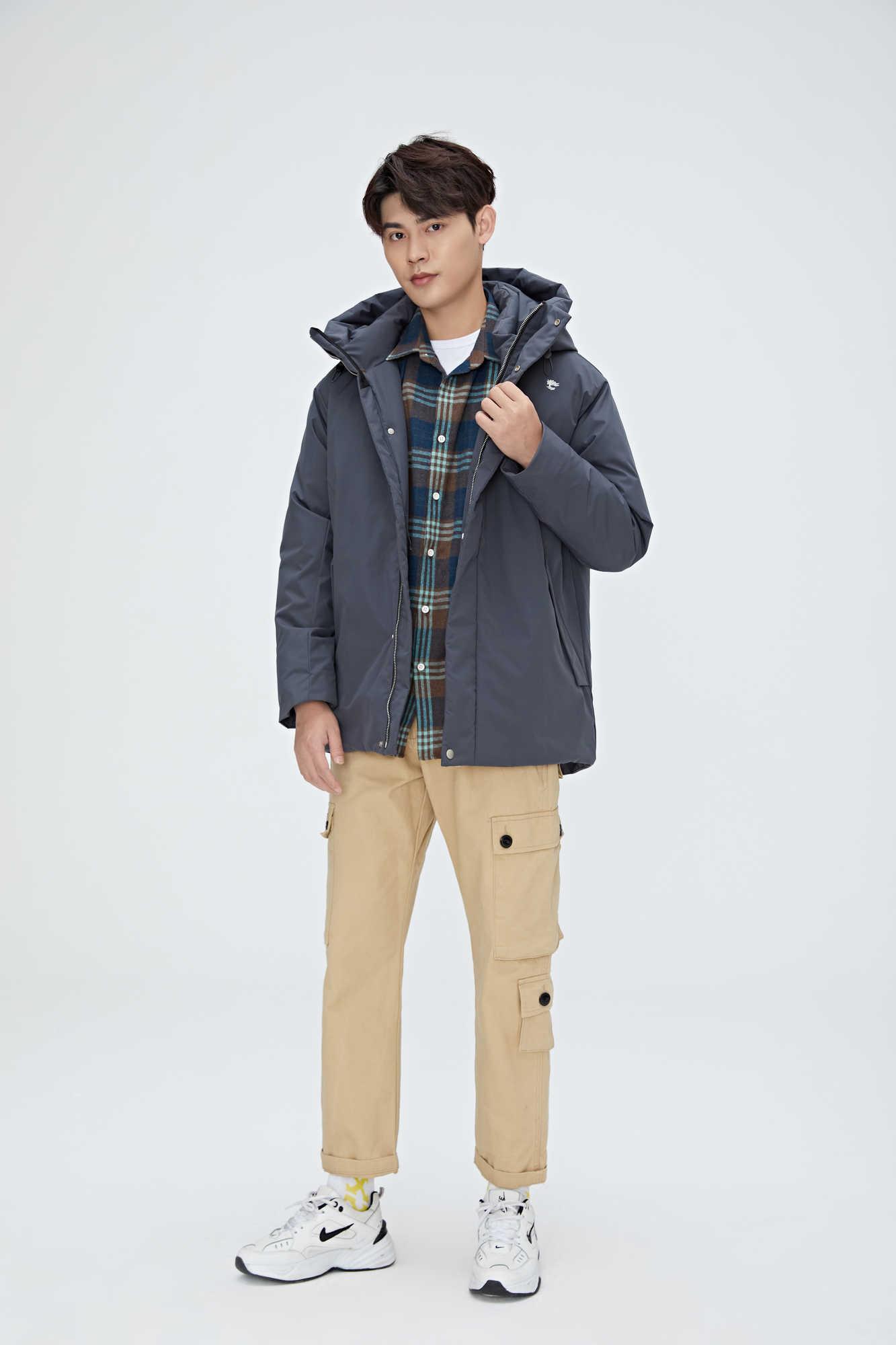 

down coat-ly019-winter down jackets men clothes . windshield casual style thick coat black&white fashion overcoat , hooded blue