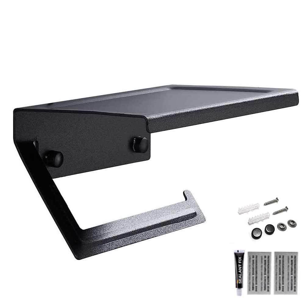 Free of punch Toilet Paper Holder Wall Mount Tissue Roll Hanger Phone Platform Bathroom Hardware Set Brushed-image-689807905