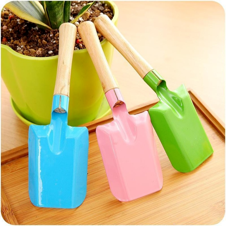 

24 Hours Shipping!! Mini Gardening Shovel Colorful Metal Small Shovel Garden Spade Hardware Tools Digging Kids Spade Tool gyq