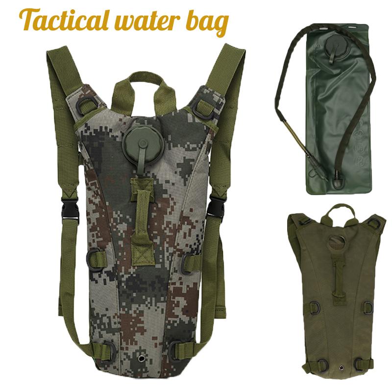Sacs de plein air 3L Sac à dos d'hydratation tactique Sac d'eau militaire Pack de cyclisme Sport Knapsack Courir Randonnée Escalade Système de bo