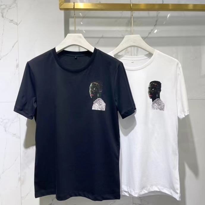 

2021 Summer new mens designer beautiful printing t shirt ~ CHINESE SIZE tshirts ~ great mens good quality short sleeve t shirts, White