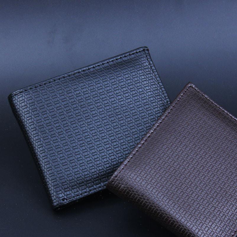 

Men Short Wallets Black Bifold Wallet Mens Brand Leather Card Holder Money Cash Purses Pockets dropshipping, Red;black