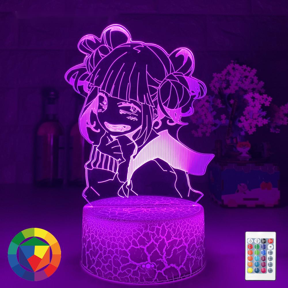 

Newest 3D Anime Night lights My Hero Academia Himiko Toga LAMP body For Bedroom Decoration