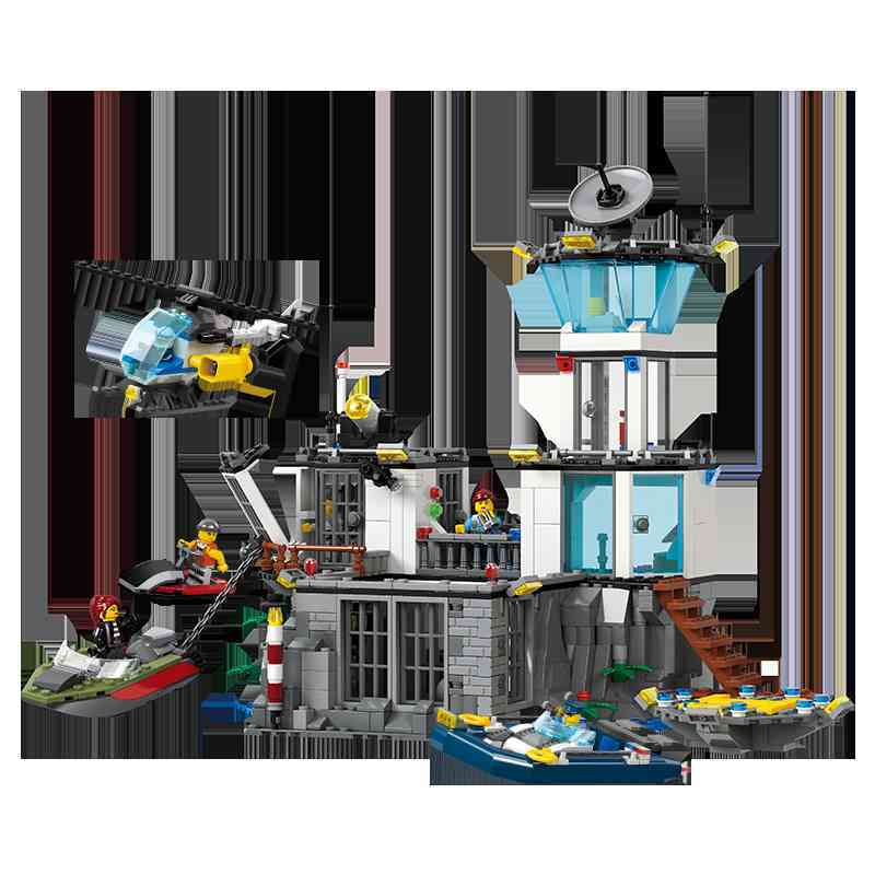 

JIESTAR Prison Island City Police Series Toys Building Blocks Legos Compatible