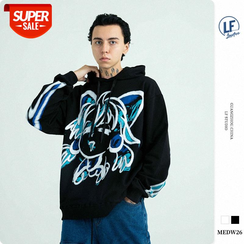 

LawFoo men's clothing two-dimensional graffiti big print men and women couple sweater #Yy3b, Black