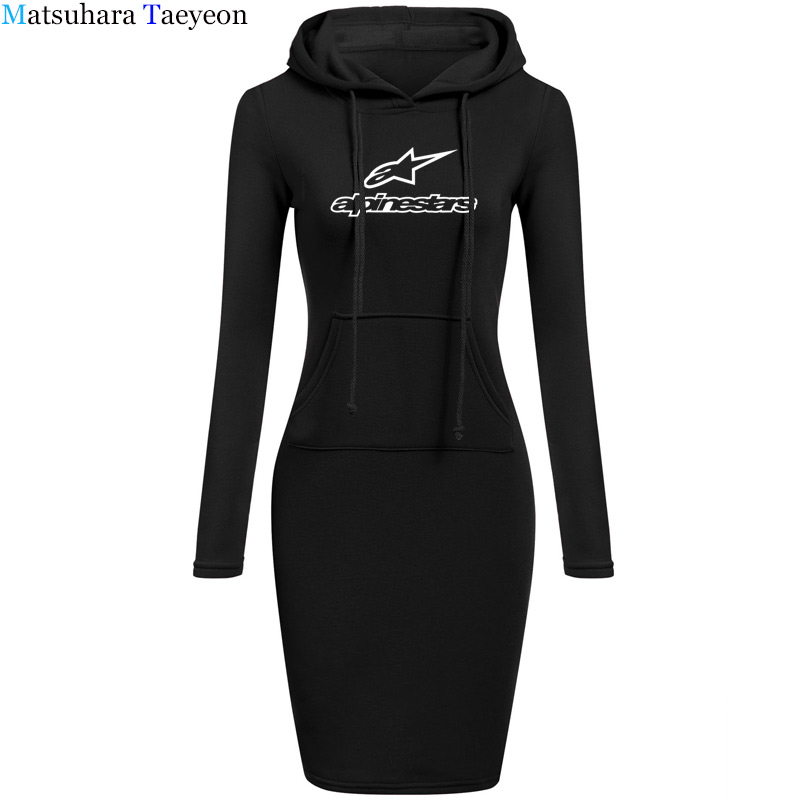 

2021 Wome Dress Style Print Star Deep hooded Sexy Dress Women Drift Camisetas Bodycon Dresses