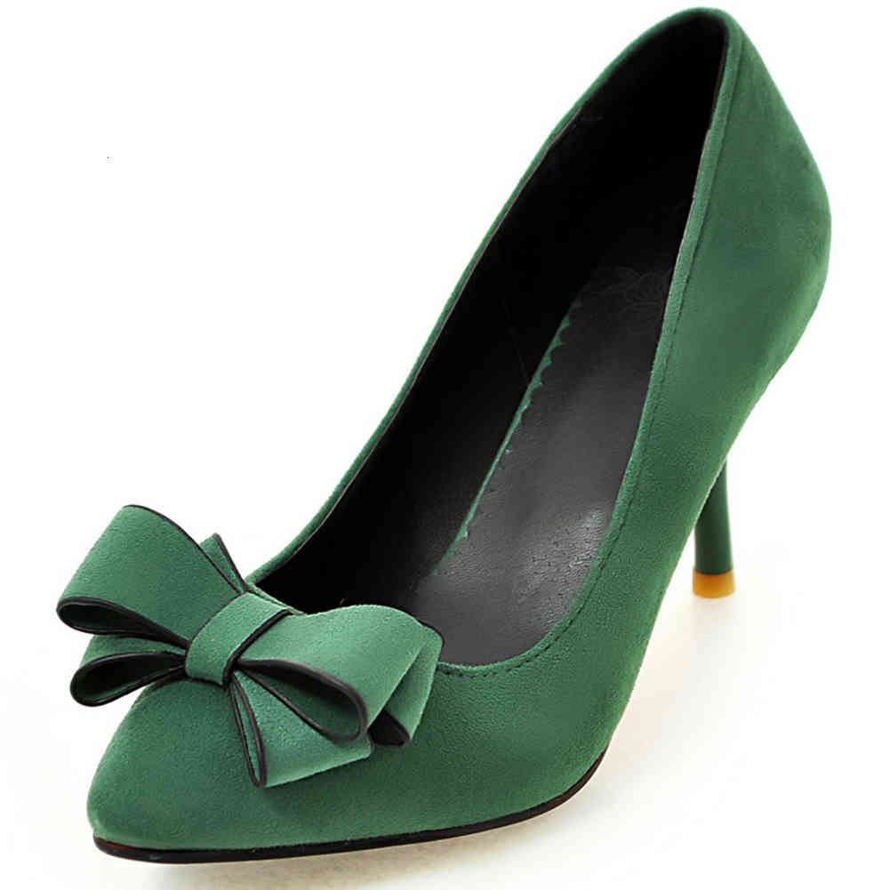 

Dress Shoes brand for sale plus size 48 woman high-heel shoes thin toe pointed slide in butterfly-knot office lady bomb party UGIU, 1# shoe box