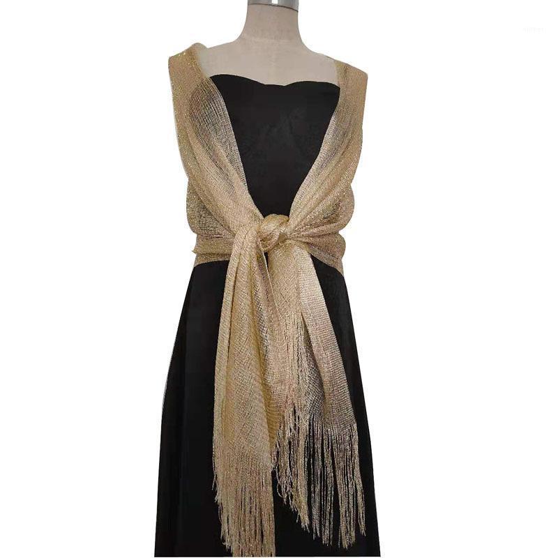

Scarves Women Evening Dress Shawl Scarf Female Dancing Party Wedding Tassel Wraps Foulard Femme Elegant Solid, Blue;gray