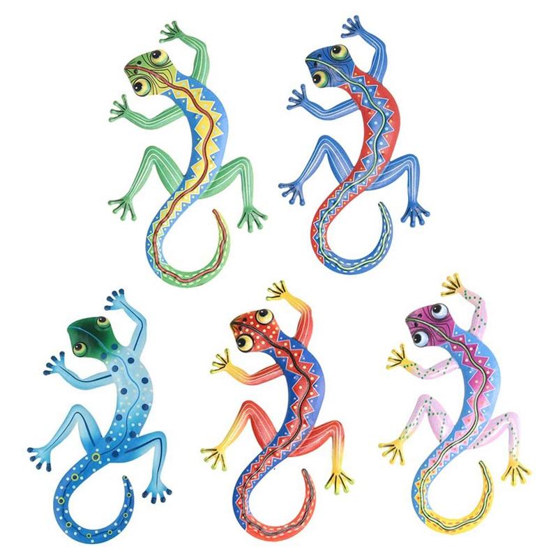 

Pcs Metal Gecko Wall Decor 12 Inch Art Decorations For Outdoor Backyard Porch Patio Lawn Sculptures Decorative Objects & Figurines