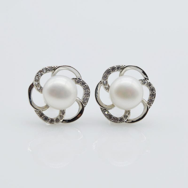

Dangle & Chandelier 925 Sterling Silver Pearl Earrings, Natural Freshwater Pearls, Zirconia, Ladies Holiday Gift Options