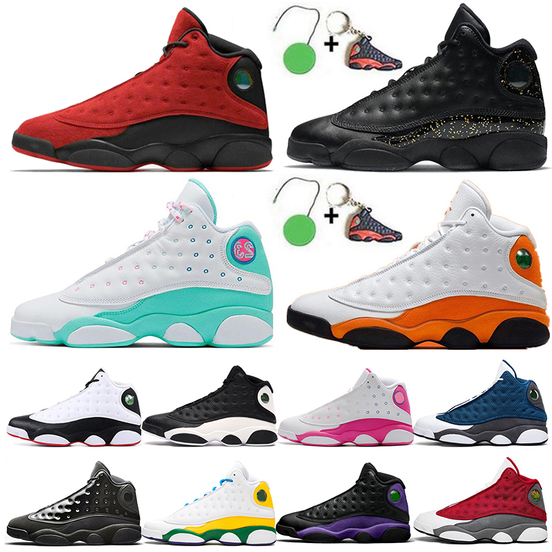 

Mens Women Jumpman 13 Basketball Shoes Retro 2021 Fashion Jordan13s Court Purple Chicago Hyper Royal Reverse Bred Starfish Gold Glitter Sneakers Trainers, B11 40-47 hyper royal