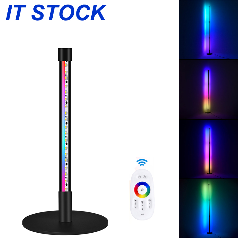 

RGB Remote Control Discoloration Corner Floor Lamp Novelty Lighting Nordic Decoration Home Lamps for Living Room Night Light Dimming Standing Bedroom Decor Lights