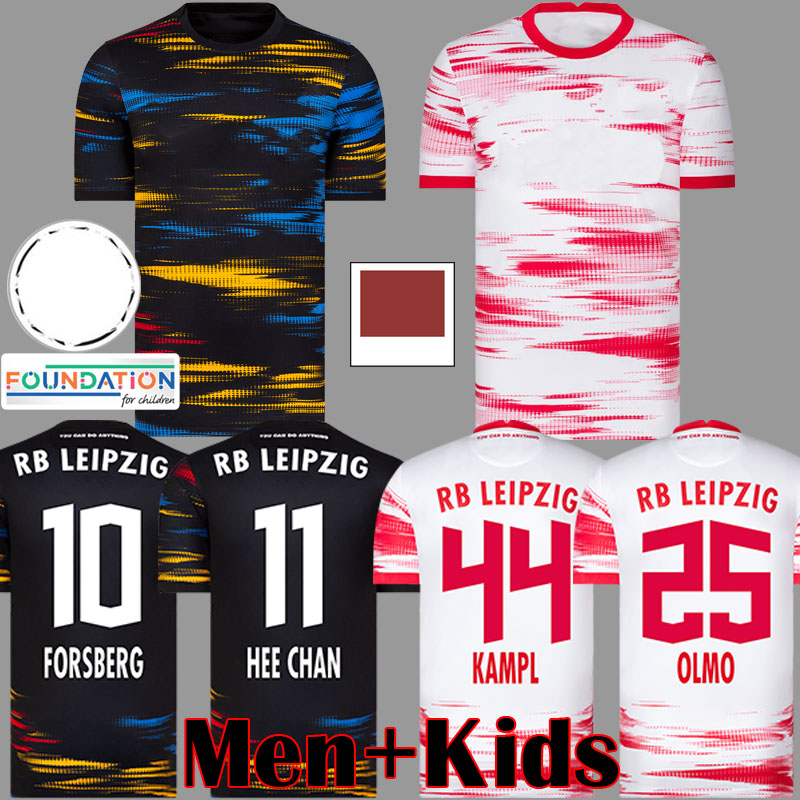 

21 22 Soccer Jerseys home away third OLMO Camiseta FORSBERG Maillot HALSTENBERG SABITZER 2021 2022 Football Shirts Kits CUNHA Uniforms, Cl away